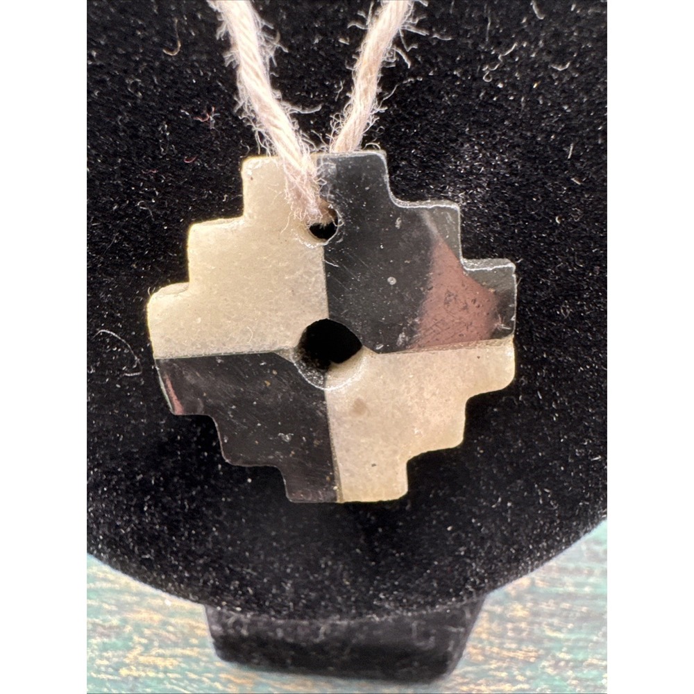 Handmade Inca Chakana Necklace, Andean Cross, Natural Stone, Unisex Stone Only